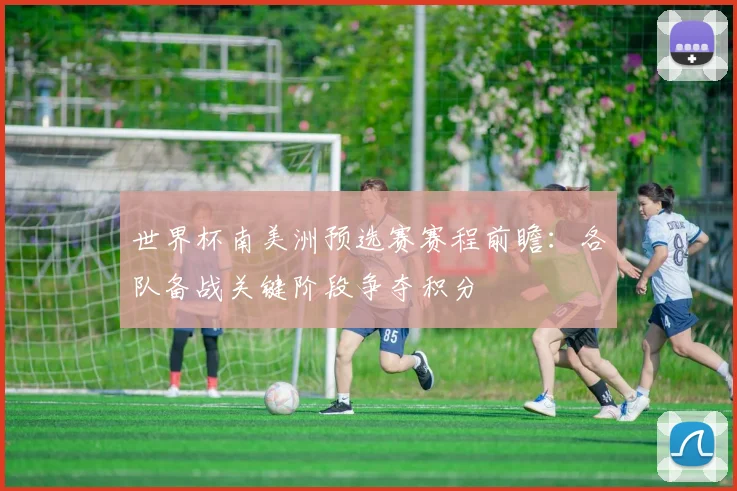 世界杯南美洲预选赛赛程前瞻：各队备战关键阶段争夺积分